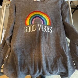 Sub_Urban Riot Gray Sweatshirt with Rainbow Design